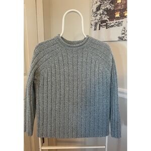 Carolyn Taylor Sweater Women Blue Cable Knit Size medium